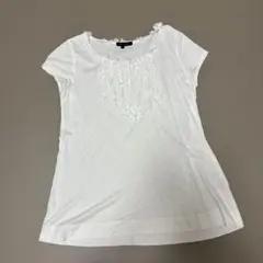 TOMMY HILFIGER フリル 半袖Tシャツ ホワイト M