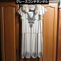 36)GraceClassビーズ装飾ワンピース