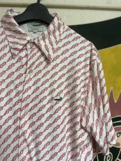 クロコダイル　総柄シャツ　昭和レトロ　全開シャツ　ユニセックス