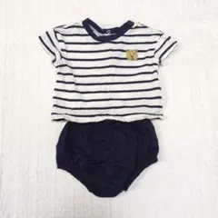 babygap ボーダーくまセットアップ