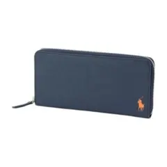 【新品未使用】POLO RALPH LAUREN 牛革 ラウンドファスナー長財布