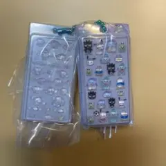 た*ん様 サンリオキャラクター　ボンボンドロップシール ミニチュアチャーム　2種