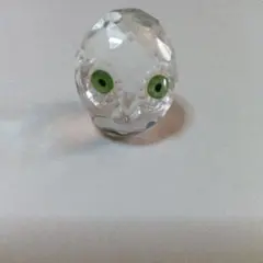 クリスタルガラス フクロウ オブジェ