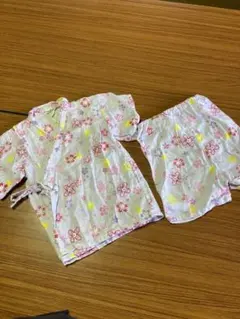 90cm 花柄甚平 日本製