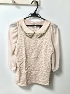 【美品!!即購入OK!!】ROJITAビジュー付きレースカットソーのサムネイル