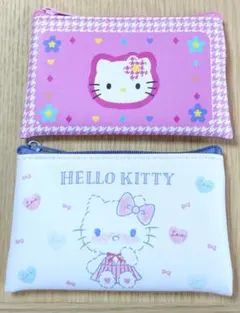 ハローキティ　フラットミニポーチ　2点セット　まとめ売り