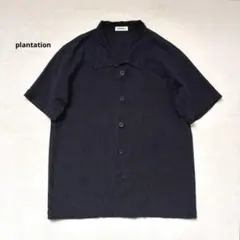 plantation プランテーション　2way 半袖　シャツ　黒　水玉のサムネイル