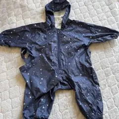 プレイウェア 長袖 子供 撥水 80 レインコート 遊び着 砂場着