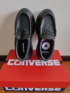 CONVERSE 厚底 ローファー ブラック　コンバース　23.5　スニーカーのサムネイル