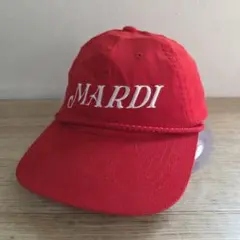 Mardi Mercredi　キャップ　レッド　刺繍ロゴのサムネイル