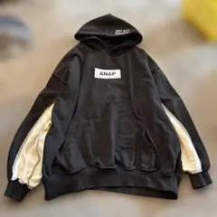 ANAP フード付きパーカー ブラック