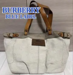 バーバリー BURBERRY デニム トートバッグ ホースロゴ A4 肩掛け