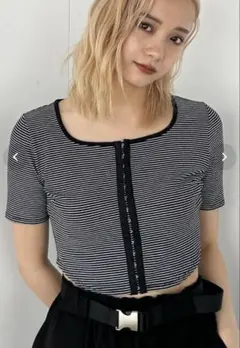 EMODA（エモダ） ROUND HOOK SHORT TOP （ライトミックスのサムネイル