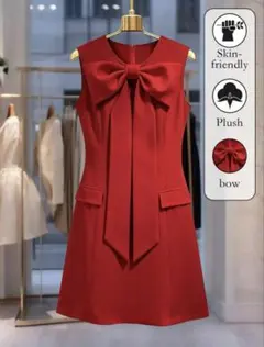 ♥️早い者勝ち♥️SHEIN CURVE ノースリーブ レッド リボンのサムネイル