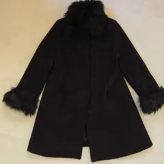 GRL グレイル/ ファー付き/ロングコート/黒/M