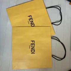 FENDI イエロー ショップ袋 2枚セット