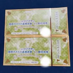 箱根ガラスの森美術館 ご入館招待券 2枚セット(期限2027/2/28)のサムネイル