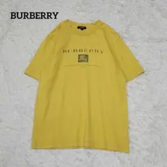 【希少】BURBERRY LONDON ロゴTシャツ 三陽商会 Mサイズ 黄色