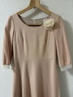 STRAWBERRY-FIELDSワンピース コサージュ付き 入学式 七分袖