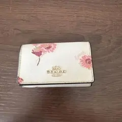 コーチ coach キーケース レザー 花 フラワー 鍵ケース