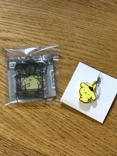 ポムポムプリン アクリルチャーム めじるしアクセサリー 2点セット