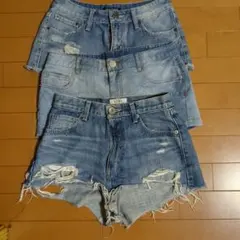 GYDA 他デニムショートパンツ 3点セットのサムネイル