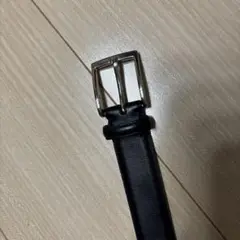 ブラックレザーベルト イタリア製レザー使用
