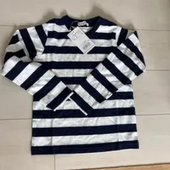 branshes 長袖カットソー 120cm ネイビー/ホワイト