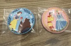 ディズニー　刺繍缶バッジ　シンデレラ　白雪姫