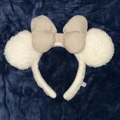 ディズニー もふもふ ボア カチューシャ ミニー ホワイト