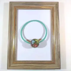 H1032 ハンドメイド とんぼ玉 ヘアゴム