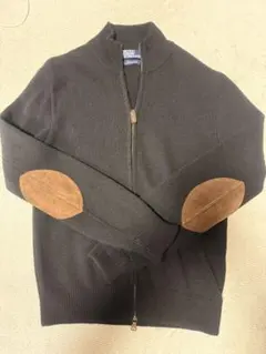 ポロ ラルフローレン ジップアップニットセーター M 黒