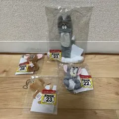 Happyくじ　トムとジェリー　B賞　ぬいぐるみマスコット　4品セット