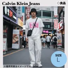 ⭐︎Calvin Klein Jeans Tシャツ　半袖　韓国　白T KPOP