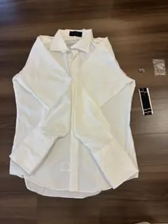 新郎ウイングカラーシャツ　カブスボタン➕アームバンド付き