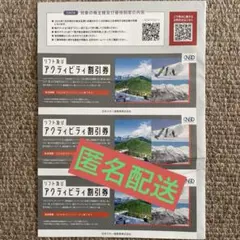 日本駐車場開発 リフト及びアクティビティ割引券３枚