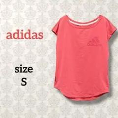 アディダス【S】バックオープンTシャツ フレンチスリーブ クルーネック ウェア