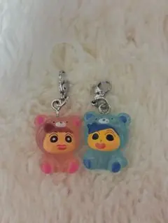 クレヨンしんちゃん めじるしアクセサリー みんなでくまパジャマ