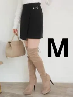 新品 LIP SERVICE ビットラップ台形スカート BLK M