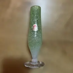 琉球ガラス グラデーショングリーンガラスフルート型グラス