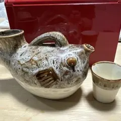 ふぐ型 徳利 お猪口 セット 酒器 陶器
