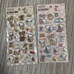 2枚セット　PEANUTS スヌーピー ぷっくりシールのサムネイル