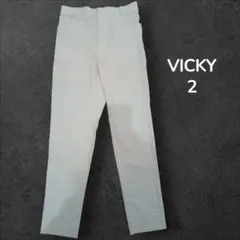 【美品】 VICKY タグ付き カジュアルパンツ 2 ホワイト G25のサムネイル