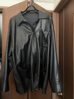 INGNI フェイクレザージャケット 黒