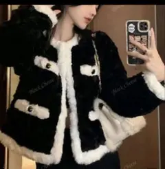 ショート丈　ファーカーディガン