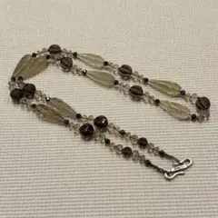 【ジャンク】ネックレス 女性 コンチィー Kong qi スモーキークォーツ