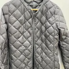 グレー キルティング　ダウンコート