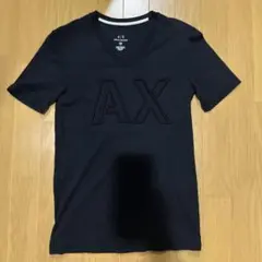 Armani Exchange VネックTシャツ 黒 AXロゴ