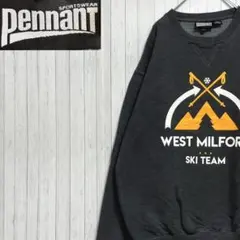 ヴィンテージ　スウェット　ビッグプリント　黒　ブラック　裏起毛　ゆるだぼ　M