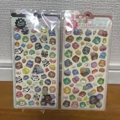 ぷくぷくシール 3D立体　ボンボンドロップシール　2枚セット 手帳シール